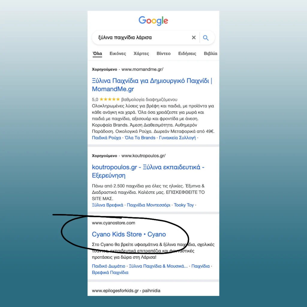 cyano mkt seo κατασκευή eshop,Eshop για το κατάστημα παιχνιδιών,SEO & AI SEO (AEO) ειδικά για το e-shop,διασύνδεση eshop με marketplace,Ψηφιακή Δωροκάρτα CyanoStore EGNITE Digital Transformation Agency