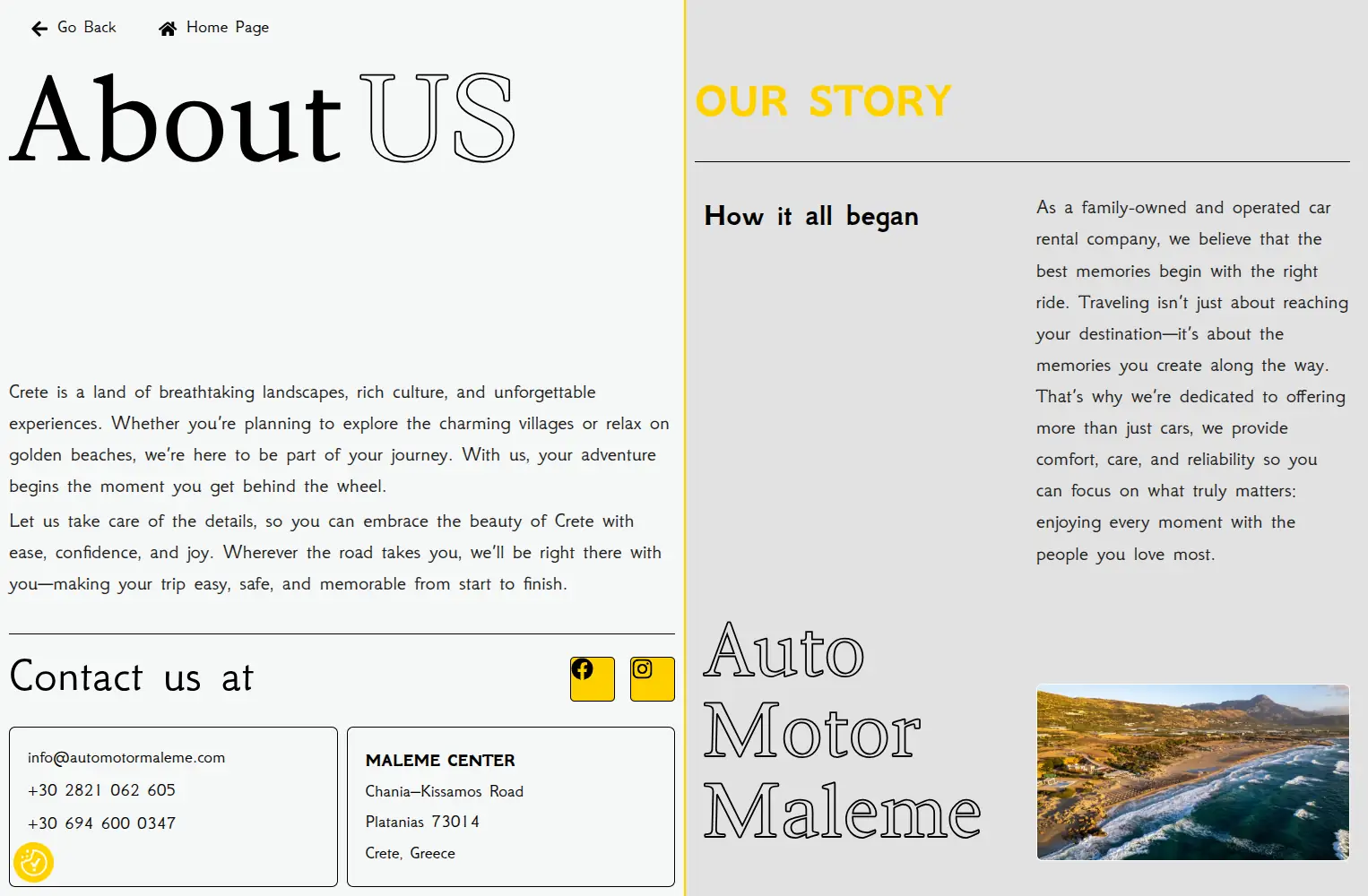 automotormaleme.com about us Ιστοσελίδα Ενοικίασης Αυτοκινήτων,σύστημα ενοικίασης οχημάτων,κατασκευή ιστοσελίδας,σύστημα κρατήσεων οχημάτων,Σύστημα διαχείρισης ενοικίασης οχημάτων Auto Motor Maleme EGNITE Digital Transformation Agency