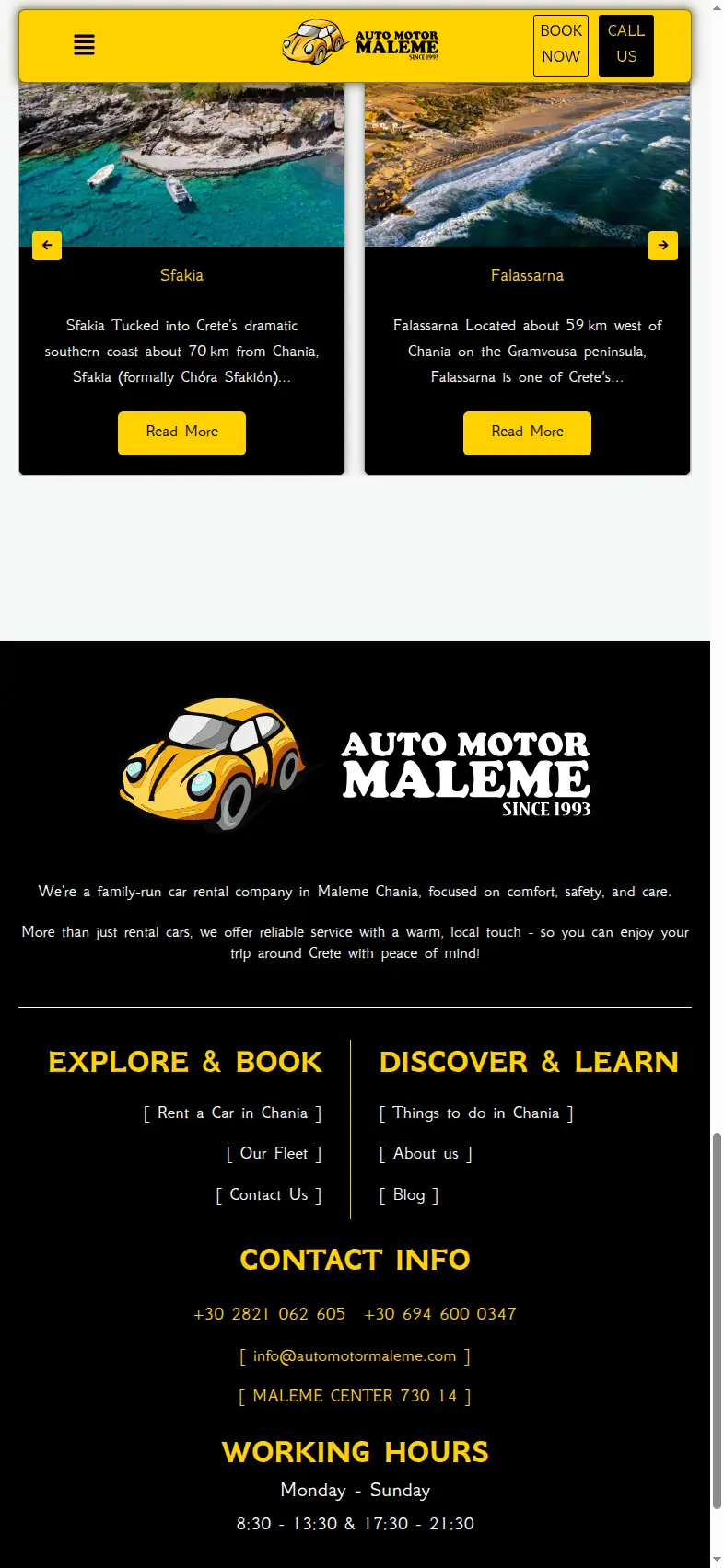 automotormaleme.com home page 4 1 Ιστοσελίδα Ενοικίασης Αυτοκινήτων,σύστημα ενοικίασης οχημάτων,κατασκευή ιστοσελίδας,σύστημα κρατήσεων οχημάτων,Σύστημα διαχείρισης ενοικίασης οχημάτων Auto Motor Maleme EGNITE Digital Transformation Agency