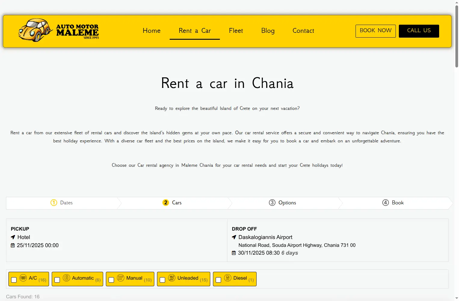 automotormaleme.com rent a car Ιστοσελίδα Ενοικίασης Αυτοκινήτων,σύστημα ενοικίασης οχημάτων,κατασκευή ιστοσελίδας,σύστημα κρατήσεων οχημάτων,Σύστημα διαχείρισης ενοικίασης οχημάτων Auto Motor Maleme EGNITE Digital Transformation Agency