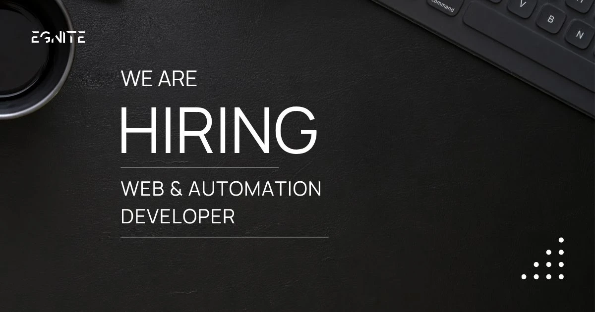 web automation developer larisa egnite Developer,Θέση Εργασίας Developer,αγγελία για Web Developer,Θέση Εργασίας Προγραμματιστή Λάρισα,Web Developer Λάρισα Developer (Web & Automation) EGNITE Digital Transformation Agency